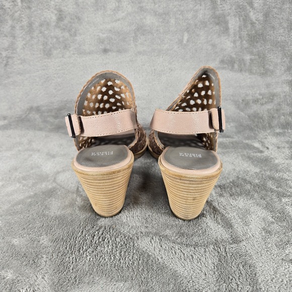 Eileen Fisher Rory Woven Leather Sandal Beige Bone Women's Size 11 - Picture 5 of 9